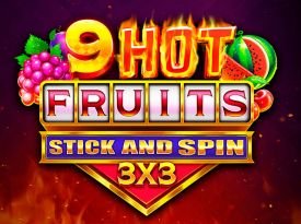 9 Hot Fruits Stick and Spin 3x3