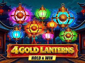 4 Gold Lanterns Hold & Win